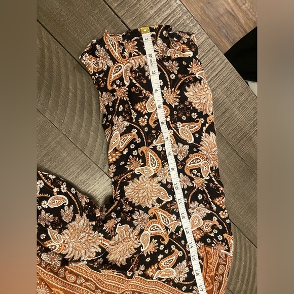 Cynthia Rowley boho brown and black ruffle blouse - Picture 8 of 8